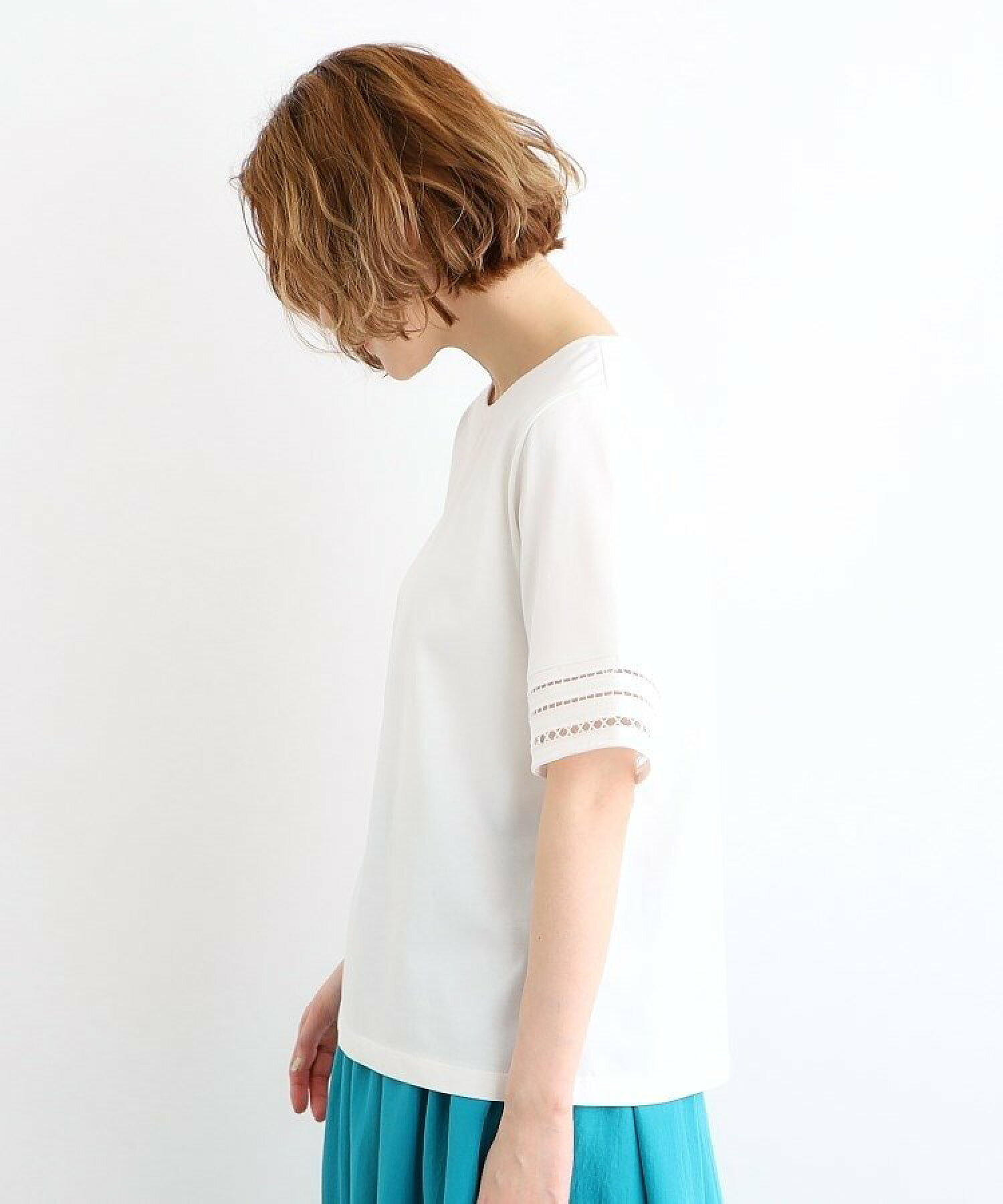 【洗える・接触冷感・UV】袖刺繍デザインTシャツ